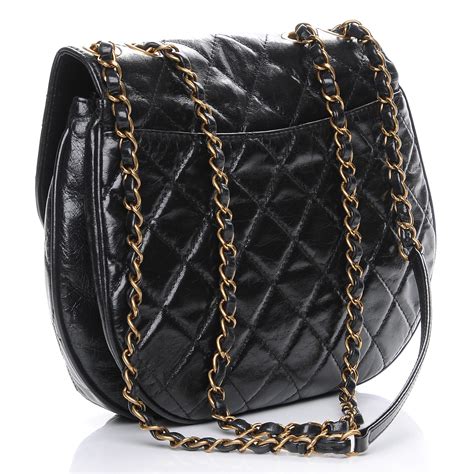 CHANEL Glazed Calfskin Quilted Medium Bubble CC Flap Light 